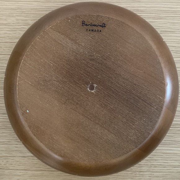 Vintage Baribocraft Canadian Maple Wood Salad Bowl with 5 Bowls - Picture 4 of 16